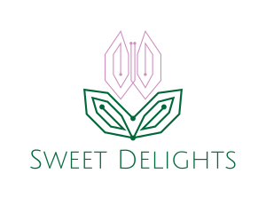 Digital Pink Tulip logo design