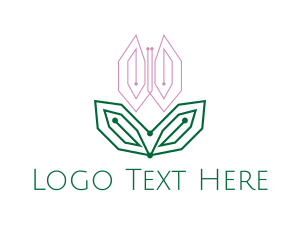Web Design - Digital Pink Tulip logo design