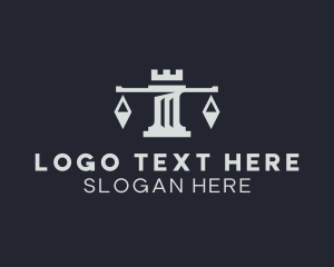 Law Justice Scale Pillar Logo