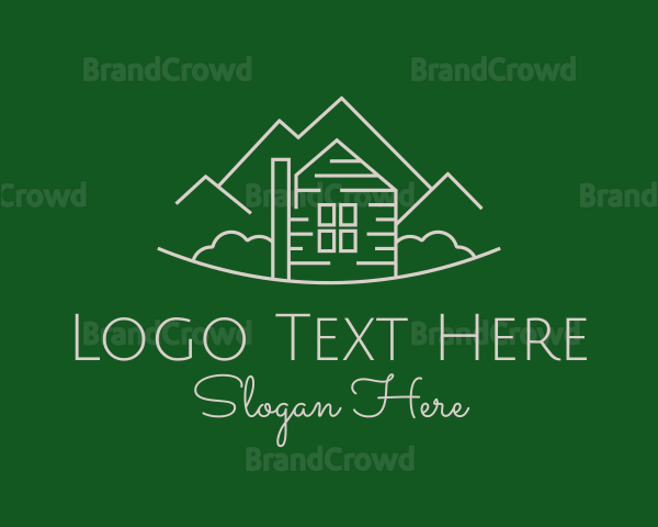 Farmhouse Destination Outline Logo