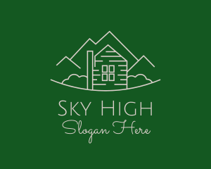 Mountain Range - Farmhouse Destination Outline logo design