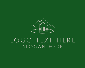 Mountain - Farmhouse Destination Outline logo design