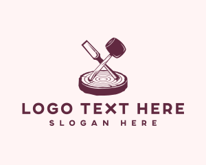 Logger - Wood Chisel Carpentry logo design