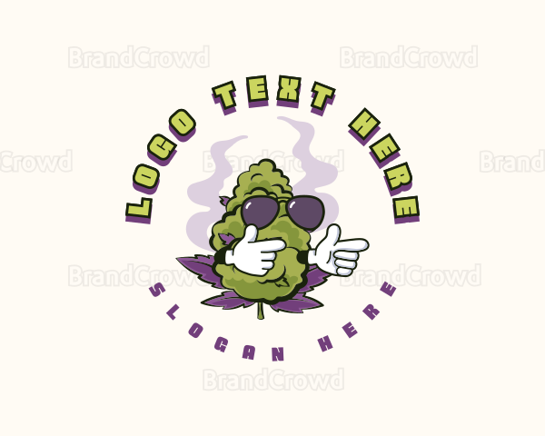 Retro Cannabis Weed Logo