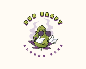 Bud - Retro Cannabis Weed logo design