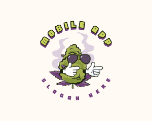 Bud - Retro Cannabis Weed logo design