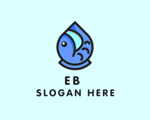 Fish - Aquarium Fish Droplet logo design