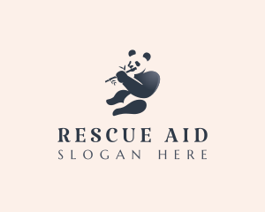 Rescue - Panda Bear Animal logo design