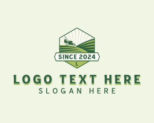 Gardening Lawn Mower Logo