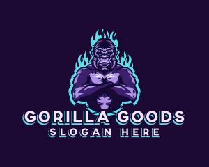 Mad Gorilla Fire Gaming logo design