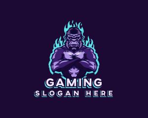 Mad Gorilla Fire Gaming logo design