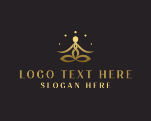 Meditate - Yoga Human Zen logo design