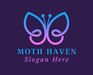 Moth - Beauty Salon Butterfly logo design