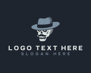 Texture - Skull Mafia Hat logo design