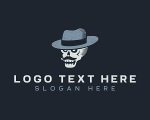 Skull - Skull Mafia Hat logo design