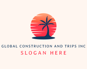 Palm Tree - Tropical Resort Spa logo design