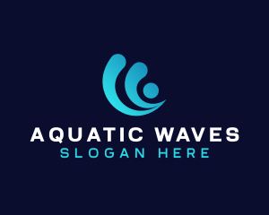 Swimming - Wave Swimming Resort logo design