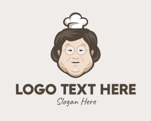 Fine Dining - Asian Grandma Chef logo design