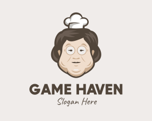 Baker - Asian Grandma Chef logo design