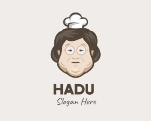 Human - Asian Grandma Chef logo design