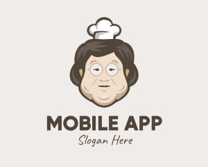 Cook - Asian Grandma Chef logo design