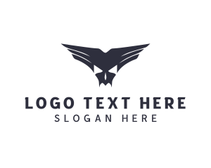 Wings - Skull Fang Wings logo design