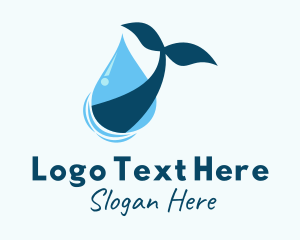 Diving - Droplet Whale Tail logo design