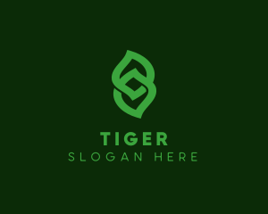 Shape - Leaf Loop Symbol logo design