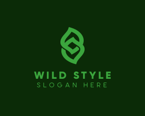 Leaf Loop Symbol logo design