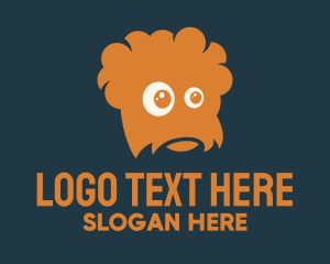 Hairy - Orange Hairy Monster logo design