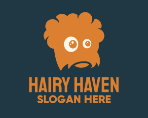 Hairy - Orange Hairy Monster logo design