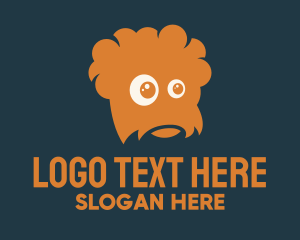 Veterinary Clinic - Orange Hairy Monster logo design