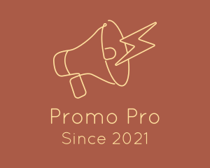 Promotion - Electric Megaphone Outline logo design