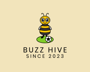 Soccer Bee Kid logo design