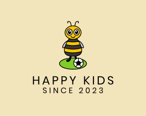 Soccer Bee Kid logo design