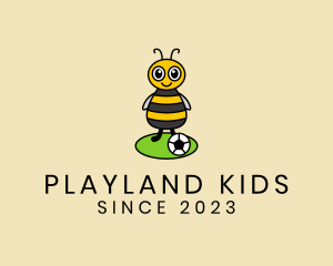 Soccer Bee Kid logo design