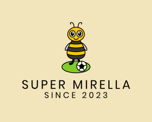 Nursery - Soccer Bee Kid logo design
