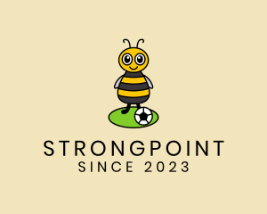 Wasp - Soccer Bee Kid logo design