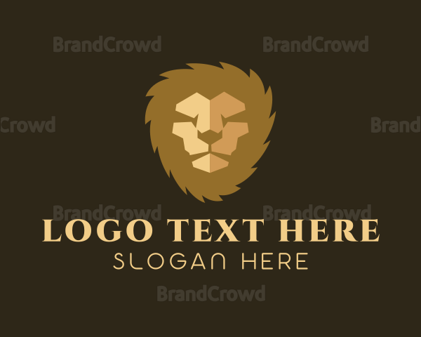 Gold Luxury Lion Logo