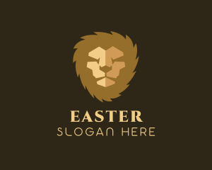 Gold Luxury Lion  Logo