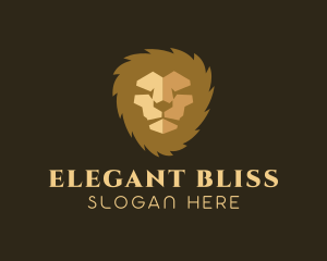 Gold Luxury Lion  Logo