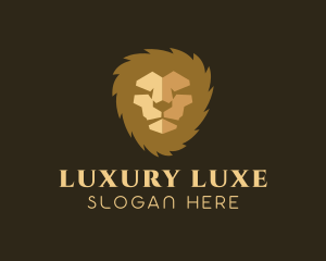 Gold Luxury Lion  logo design