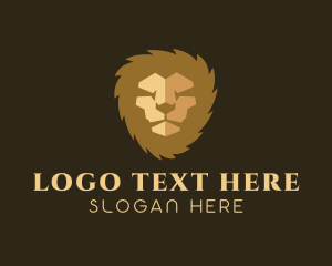 Gold Luxury Lion  Logo
