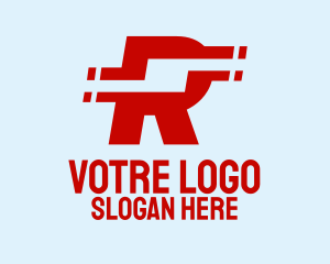 Athletics - Red Sporty Letter R logo design