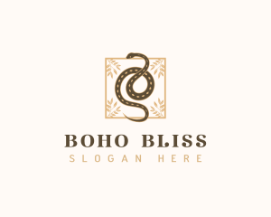 Boho Snake Frame logo design