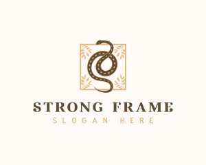 Boho Snake Frame logo design