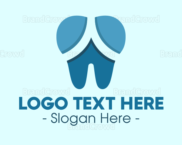 Blue Dentist Dental Tooth Logo