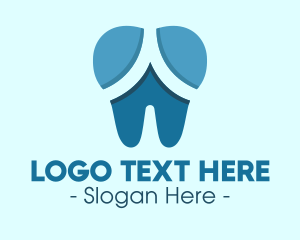 Molar - Blue Dentist Dental Tooth logo design