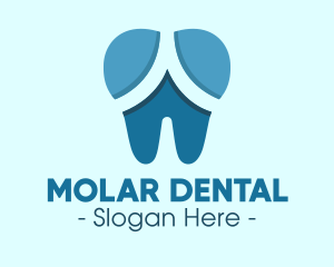 Molar - Blue Dentist Dental Tooth logo design