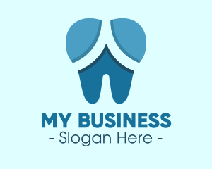 Blue Dentist Dental Tooth logo design